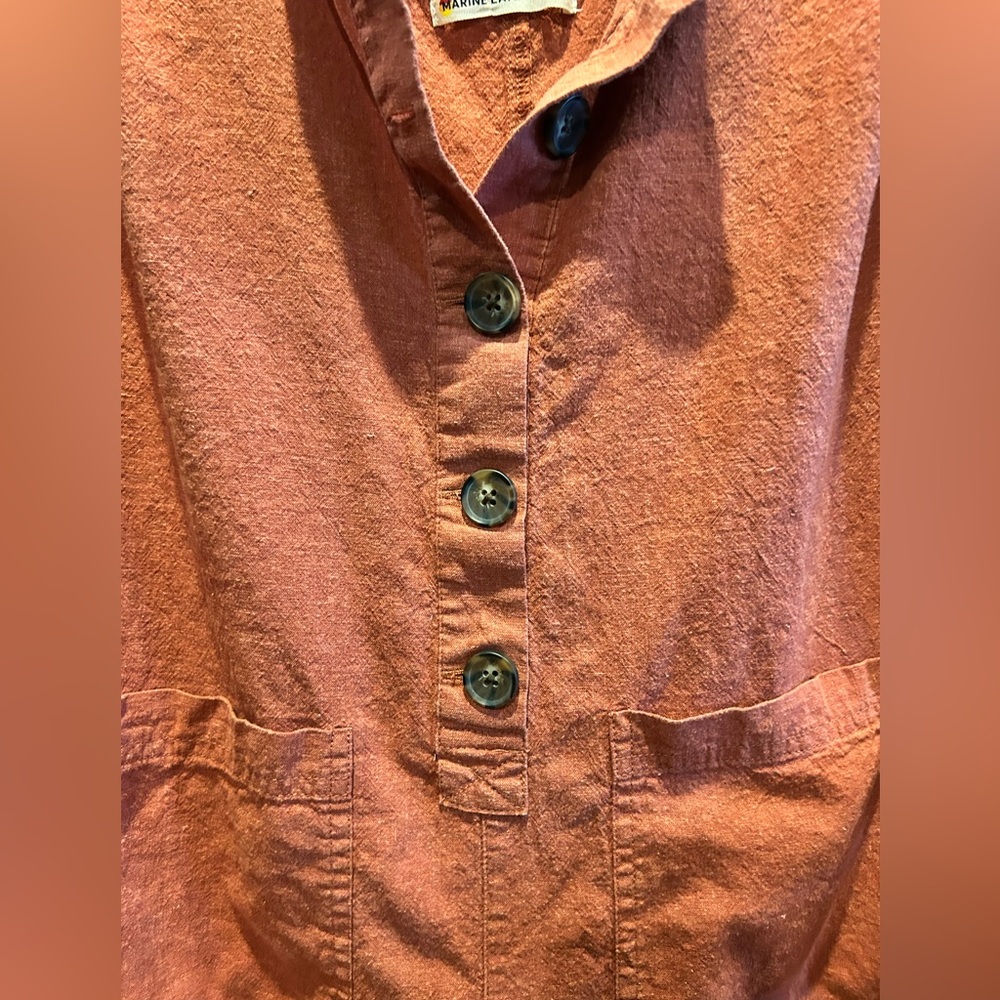 Marine Layer Terracotta Button-Front Jumpsuit - image 4